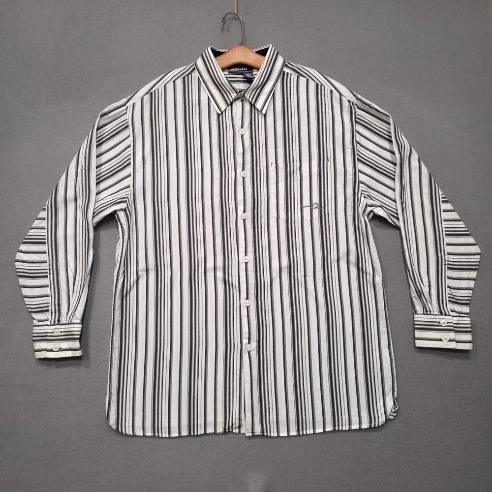 Roca Wear Men's Striped Long Sleeve Button Up Shirt‎ Size XL